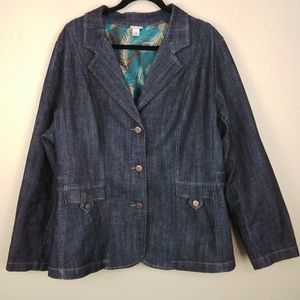 Venezia By Lane Bryant Denim Blazer Jacket